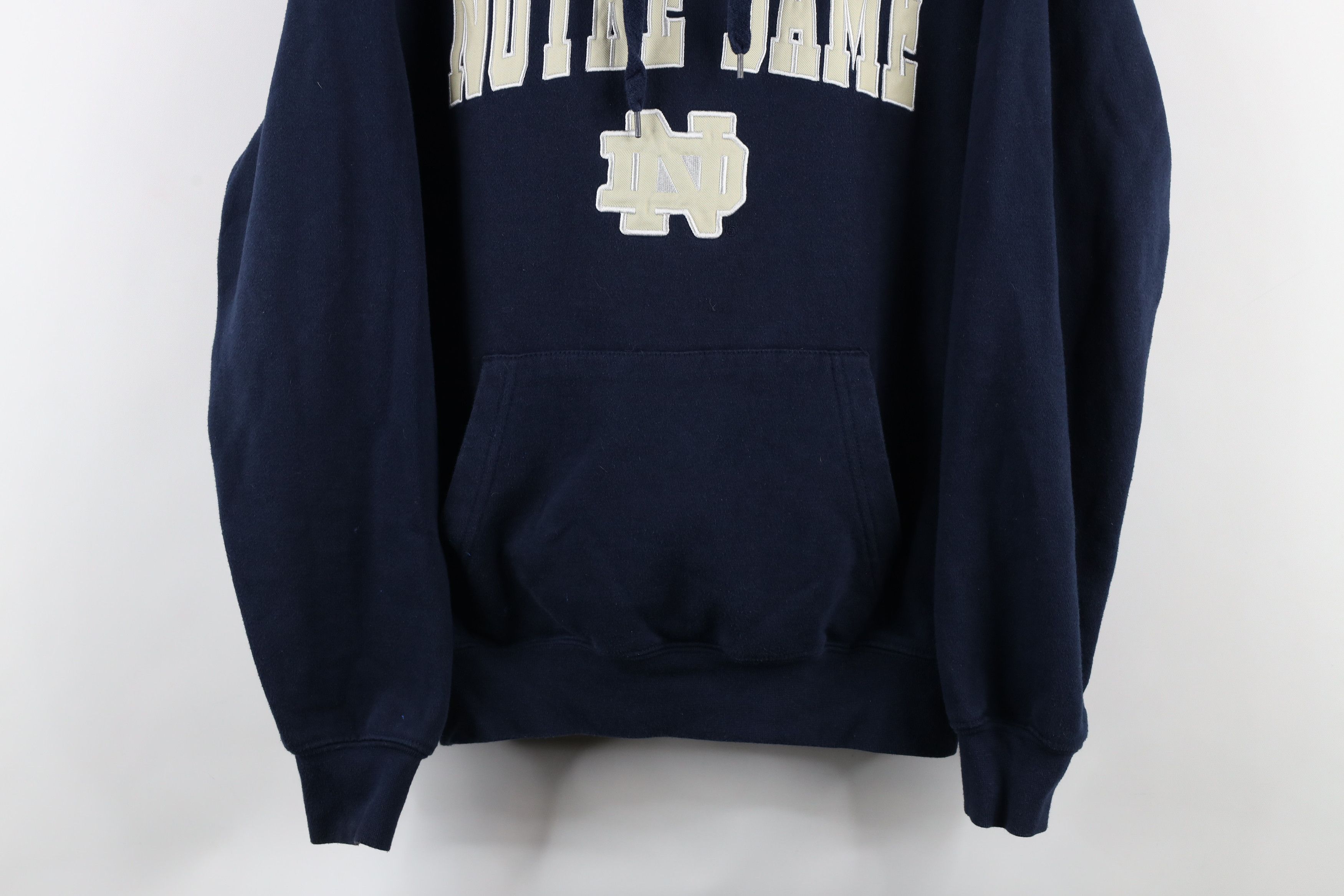 Vintage Vintage 90s Notre Dame University Hoodie Sweatshirt Blue Size US S / EU 44-46 / 1 - 3 Thumbnail