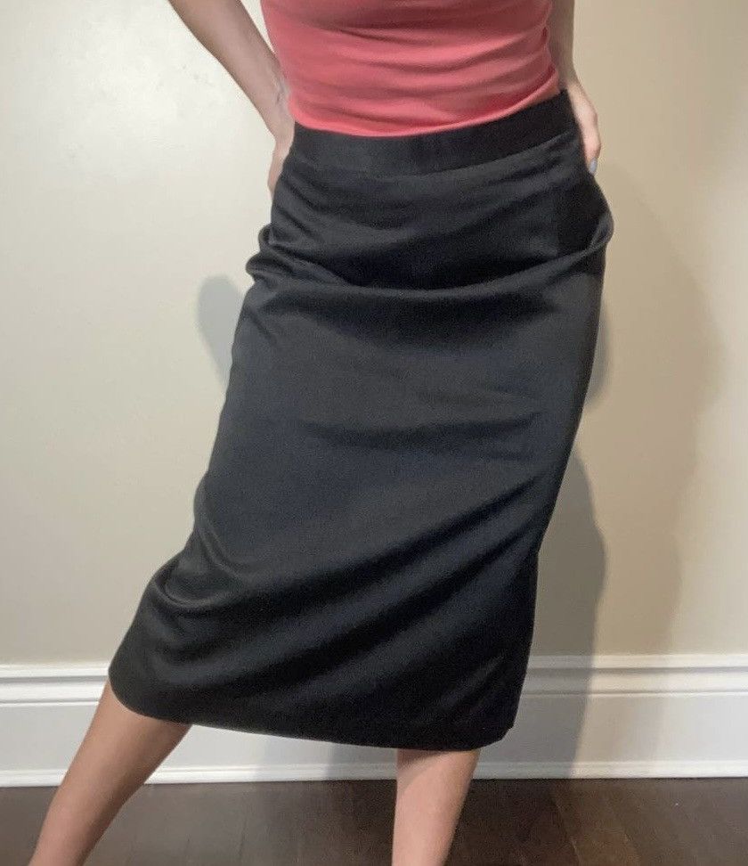 Vintage Vintage Satin Midi Skirt Size 29" - 2 Thumbnail