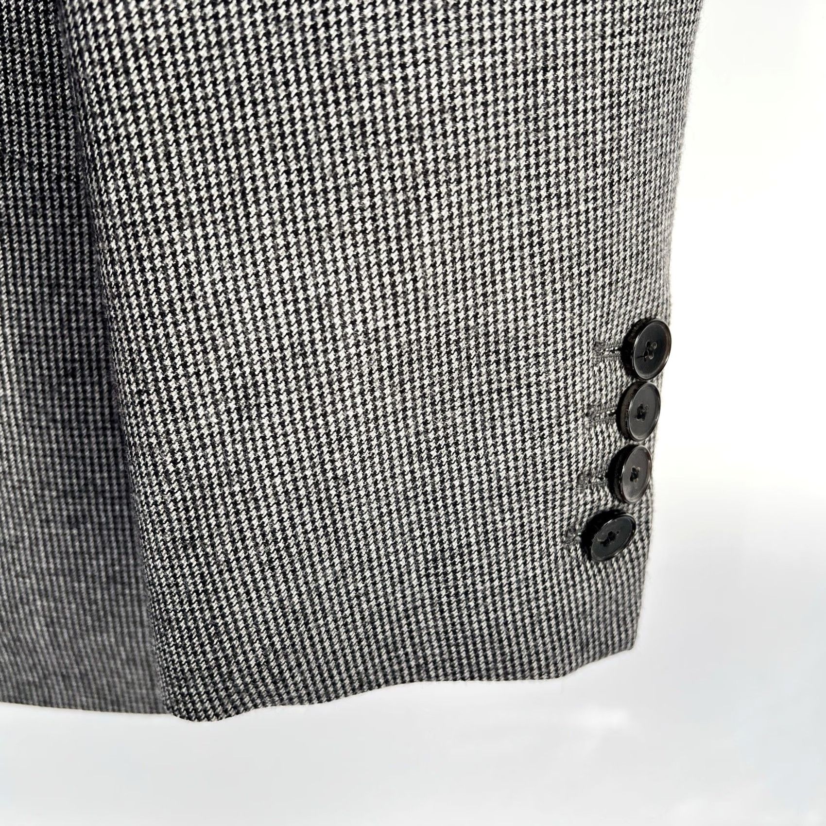 Charles Tyrwhitt Charles Tyrwhitt Mens Sport Coat Black Check Yorkshire Tweed Wool Slim Fit 38S Blazer Shirt Jacket Mens Size 38R - 4 Thumbnail