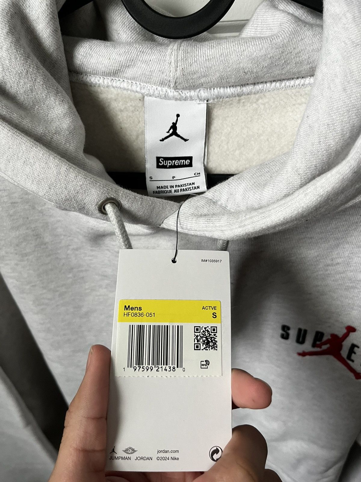 Jordan Brand × Supreme Supreme Jordan Hooded Sweatshirt Size US S / EU 44-46 / 1 - 4 Thumbnail