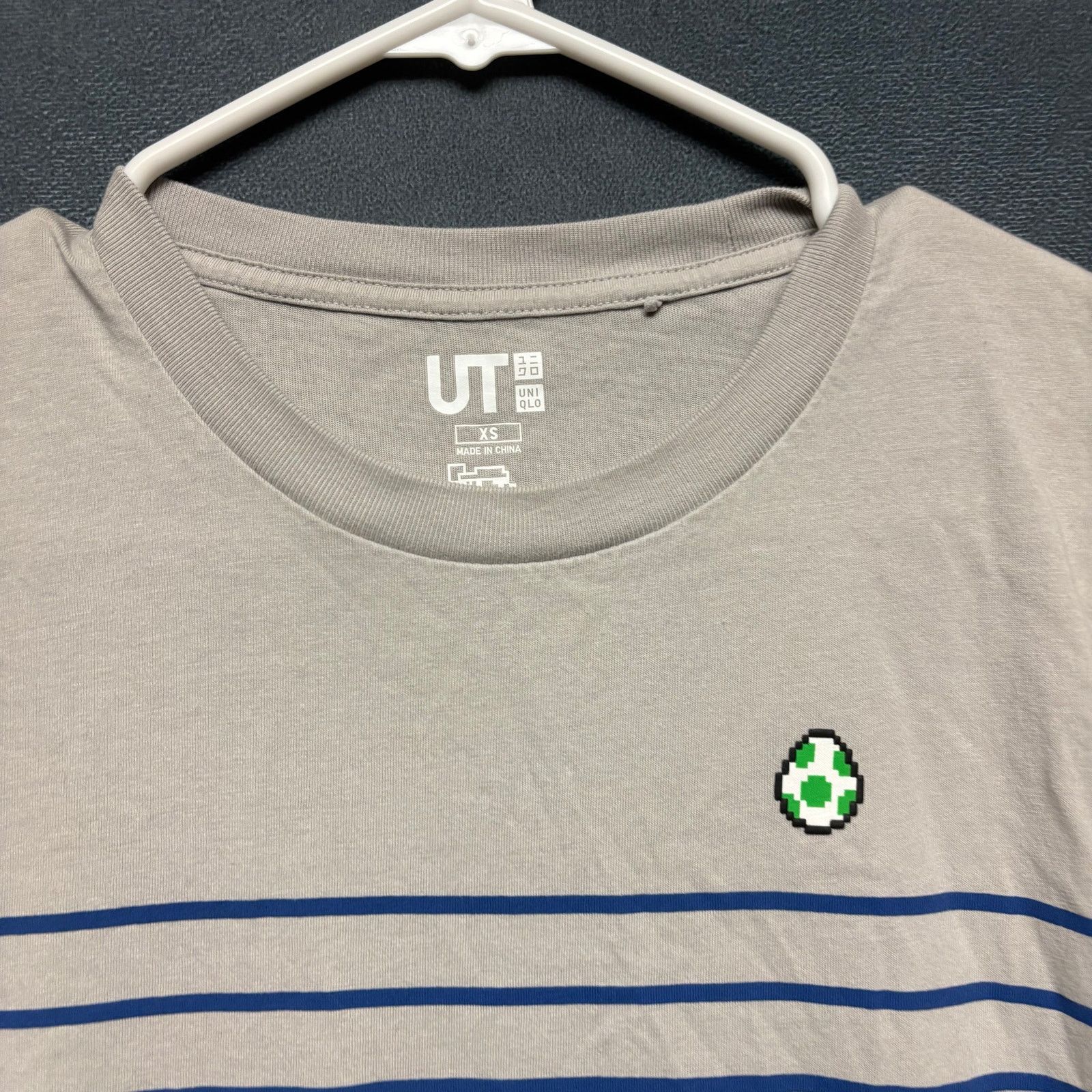 Uniqlo Uniqlo UT Nintendo Yoshi Egg Stripe Tee XS Gray 8-Bit Gamer Size US XS / EU 42 / 0 - 4 Thumbnail