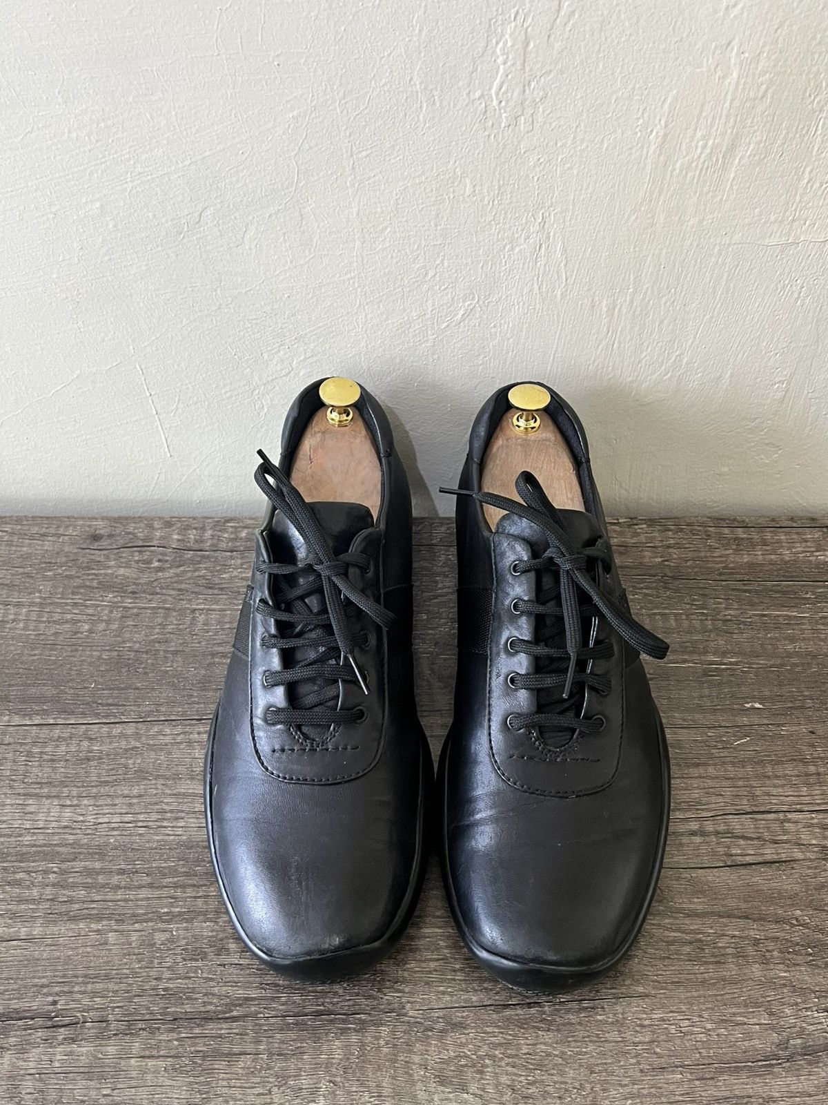 Prada PRADA SOLBIATO BLACK LEATHER LACE UP Size US 8.5 / EU 41-42 - 4 Thumbnail