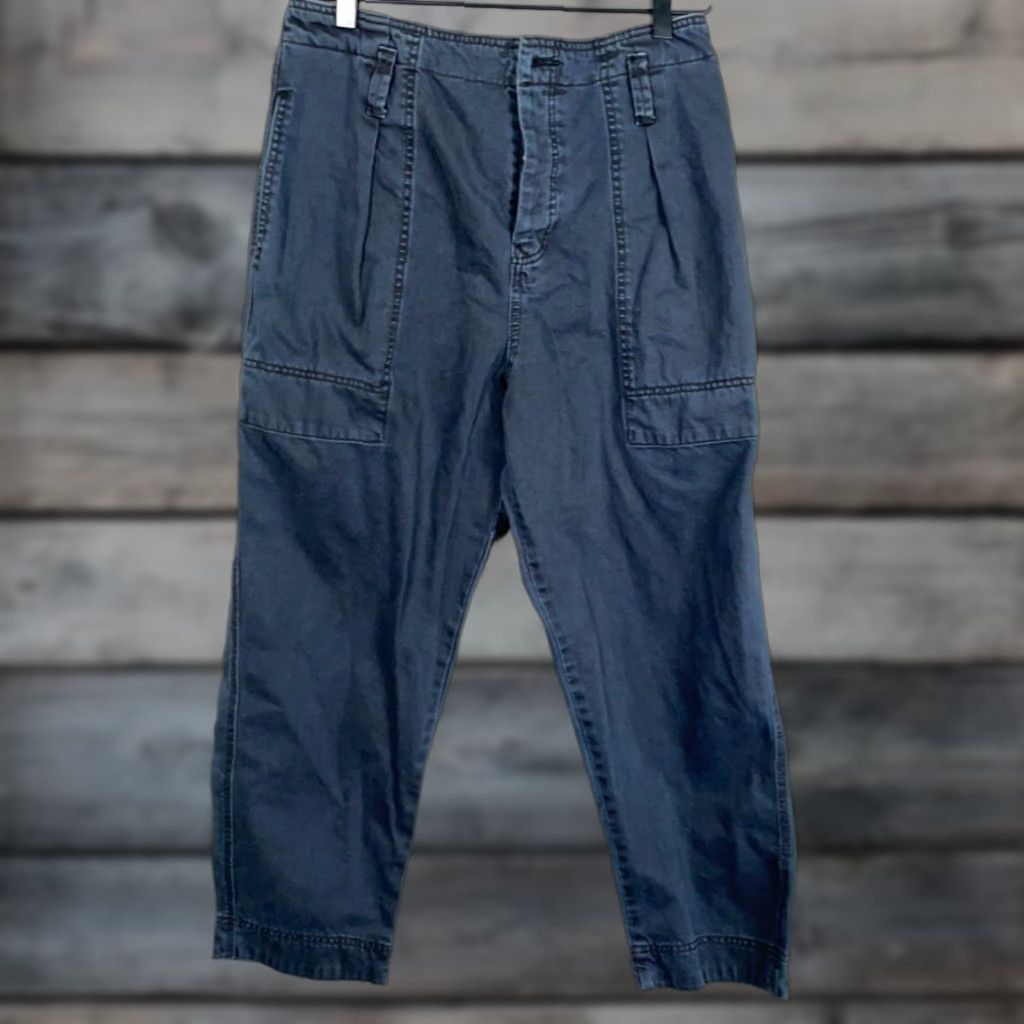 Free People VINTAGE Free People Women's Cropped Denim Pants Fall 90s Grunge Hipster Black 32 x 24.5 Size 24" / US 00 / IT 34 - 1 Thumbnail