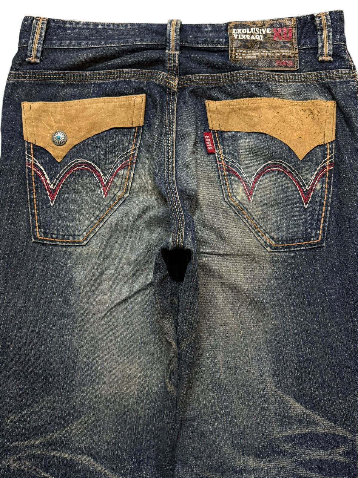 Edwin Vintage Y2K Edwin XV Faded Wash Clawmark Wide Leg Baggy Size US 36 / EU 52 - 5 Thumbnail