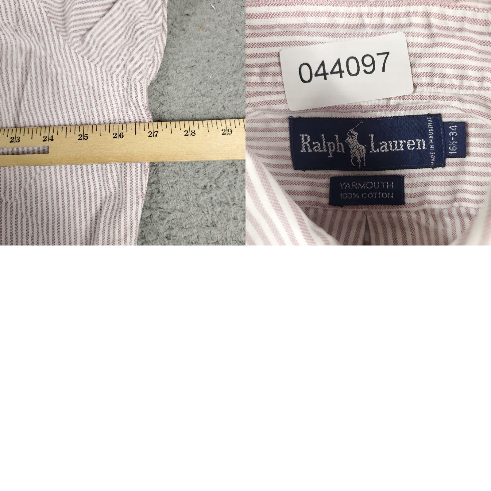 Ralph Lauren Ralph Lauren Shirt Mens 16.5 Purple Striped Dress Shirt Long Sleeve Button Up Collared Cotton Size 42R - 8 Thumbnail
