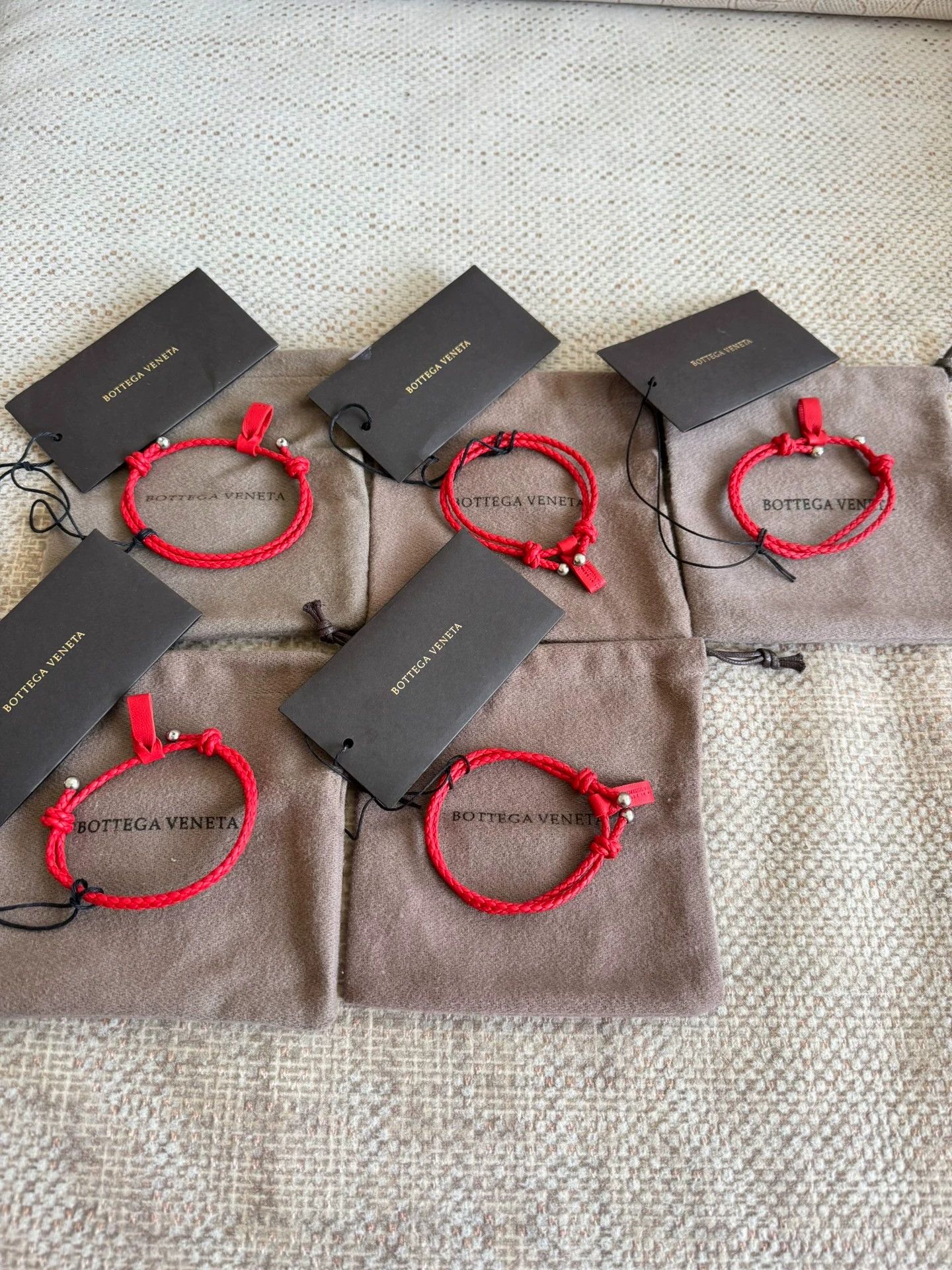 Bottega Veneta BV red unisex new with tags bracelet Size ONE SIZE - 1 Thumbnail