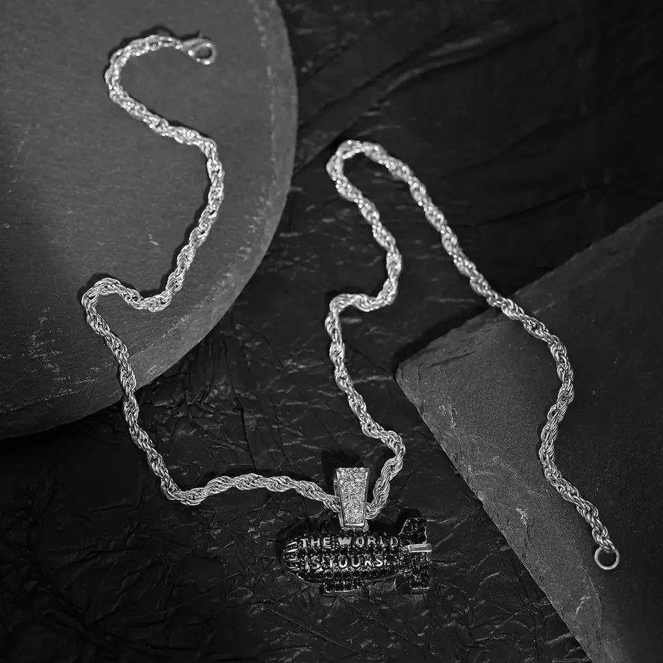 Jewelry Missile Pendant With 4mm Wide Rope Chain Size ONE SIZE - 2 Thumbnail