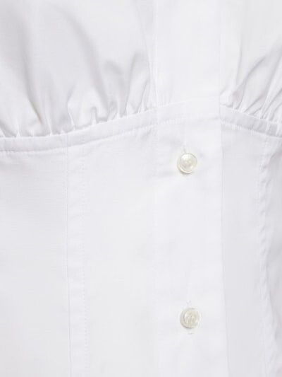Saks Potts o1s22i1n0924 Clark Poplin Shirt in White Size L / US 10 / IT 46 - 4 Thumbnail