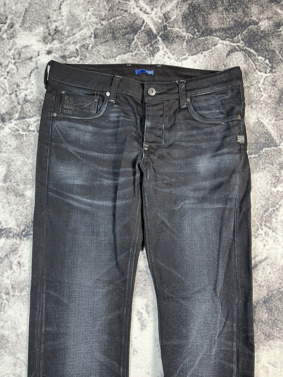 G-Star G-Star Raw Attacc Low Straight Dark Blue Jeans Size US 37 - 3 Thumbnail
