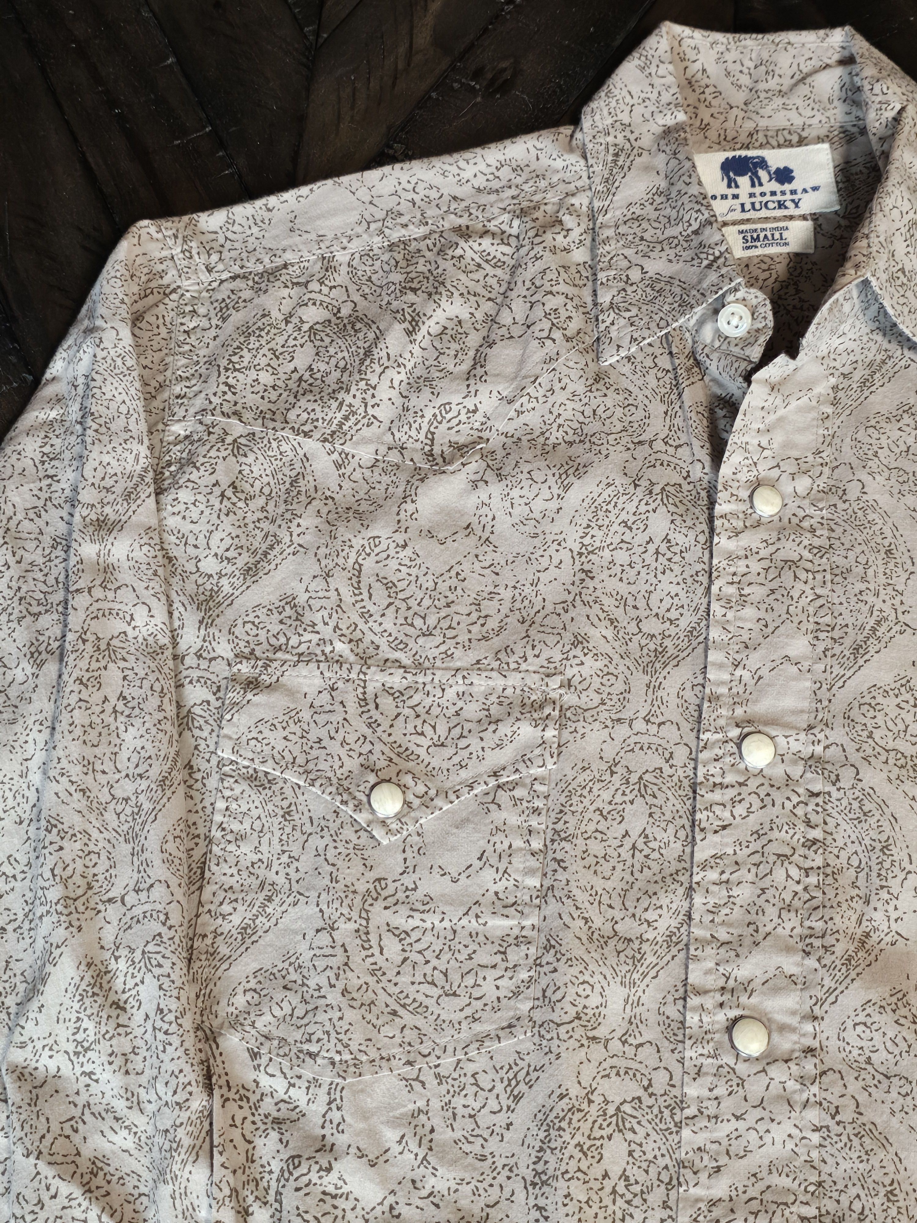 Lucky Brand John Robshaw x Lucky pearl snap boho western shirt Size S / US 4 / IT 40 - 2 Thumbnail
