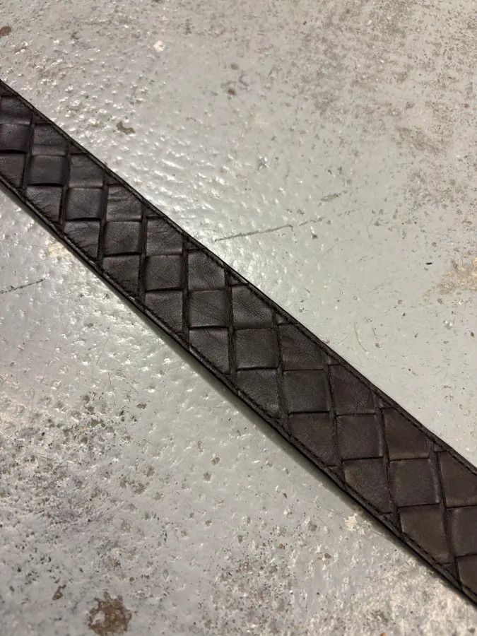 Bottega Veneta Bottega Veneta Brown Leather Intrecciato Belt Size ONE SIZE - 4 Thumbnail