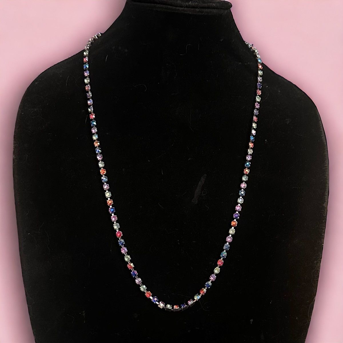 Other Long rainbow tennis necklace Size ONE SIZE - 1 Thumbnail