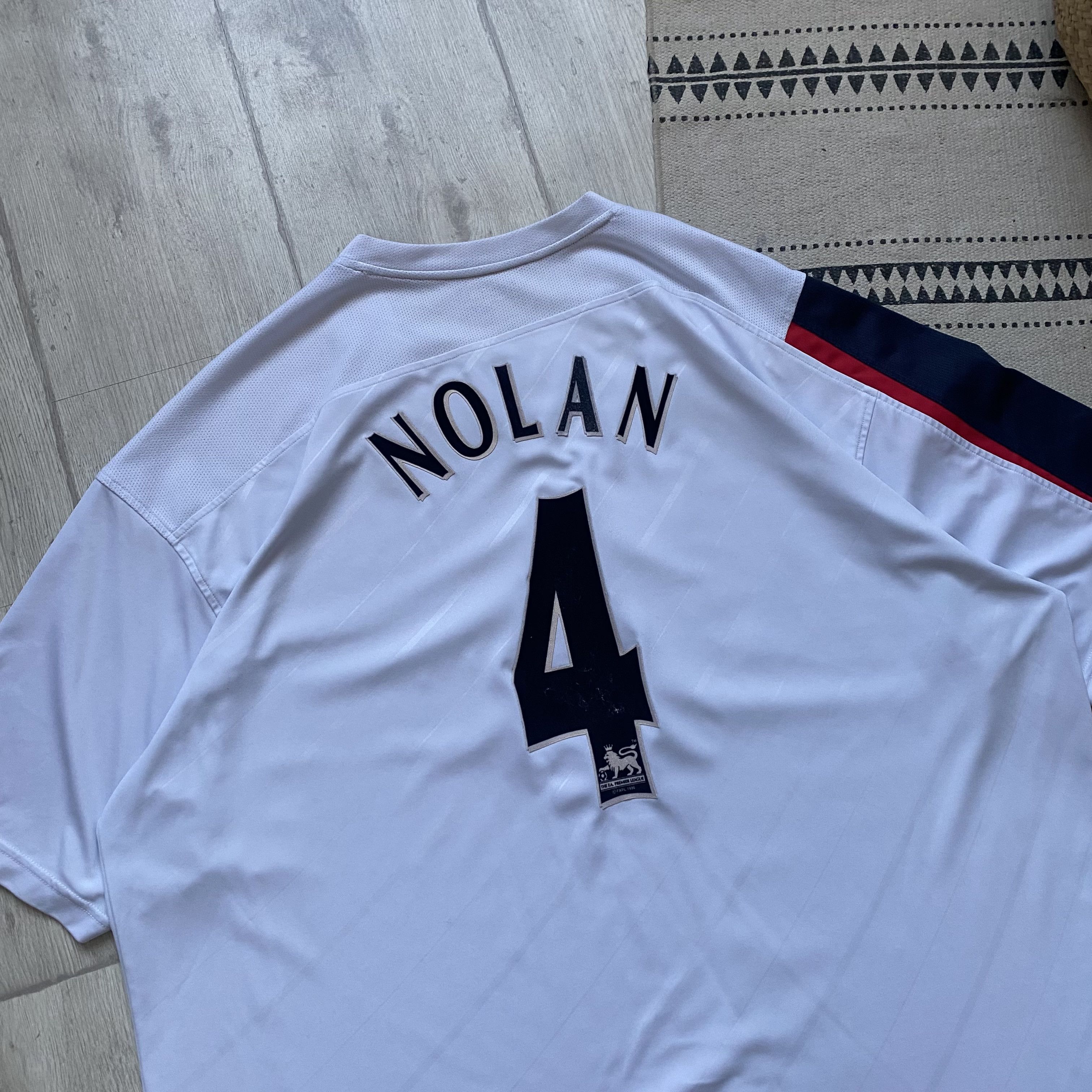 Nike ⚽️ Vintage Reebok Bolton Wanderers Soccer jersey #7 Nolan Size US XXL / EU 58 / 5 - 10 Thumbnail