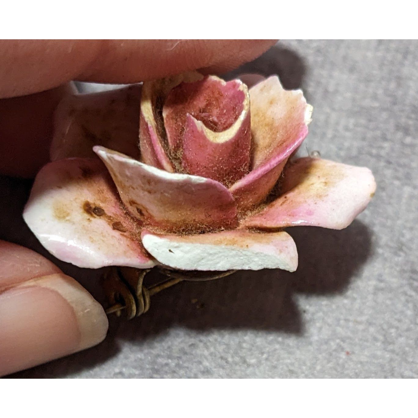 Other Vintage English Rose China Floral Brooch Size ONE SIZE - 6 Thumbnail