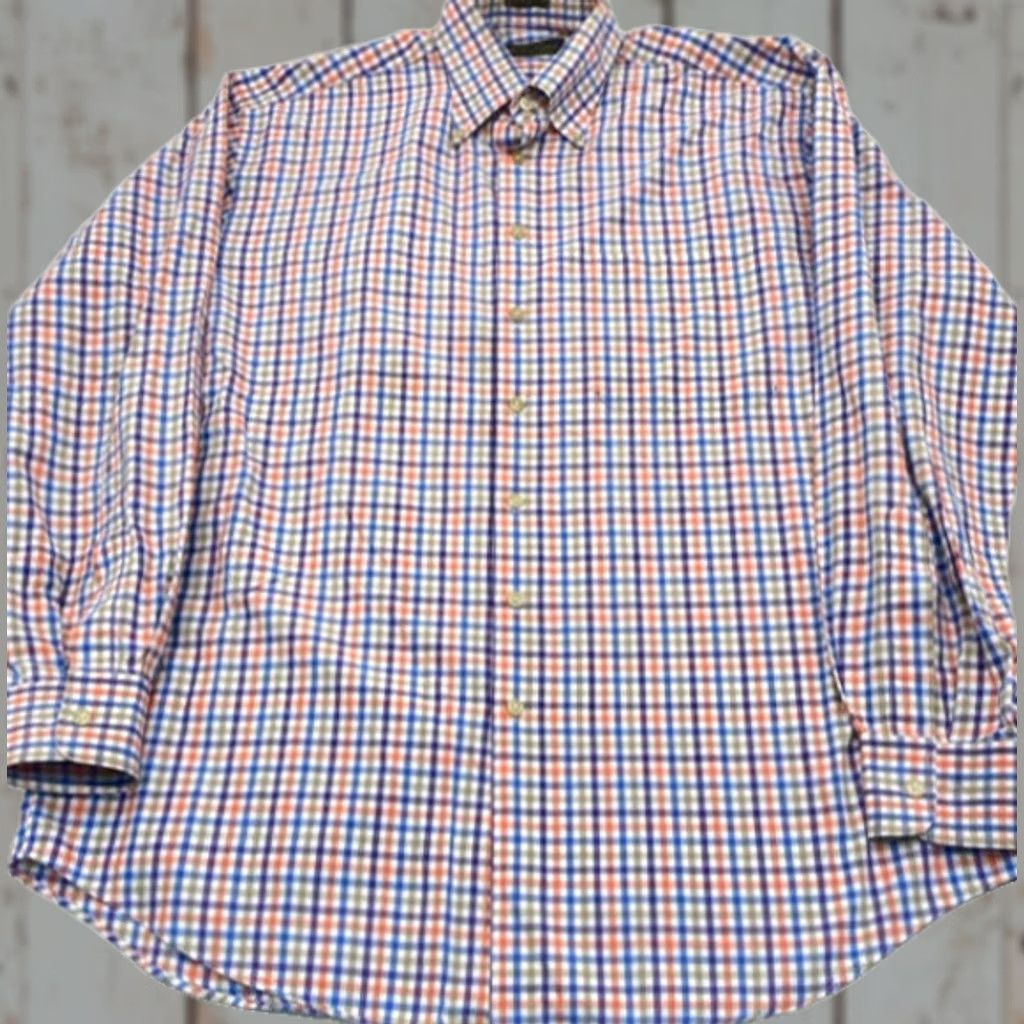 Orvis Orvis Mens Signature Series Long Sleeve Button-Down Check Shirt Mens Large Multicolor Cotton Knit Casual Button-Up Shirt Mens Regular Size US L / EU 52-54 / 3 - 1 Thumbnail