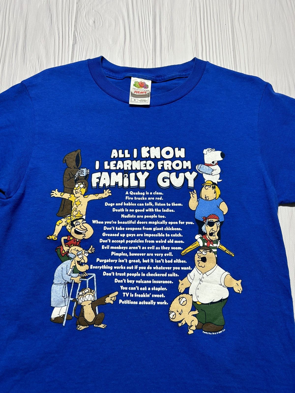 Vintage Vintage 2005 FAMILY GUY ALL I KNOW IS FROM FAMILY GUY TEE Size US S / EU 44-46 / 1 - 4 Thumbnail