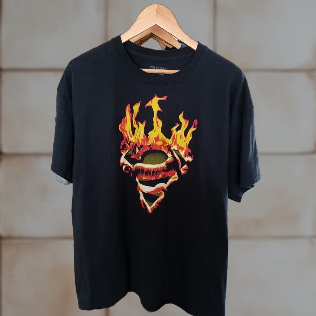 Gildan Official St Louis Fire Department Superman Flame T-shirt Size XL Mens Size US XL / EU 56 / 4 - 1 Thumbnail