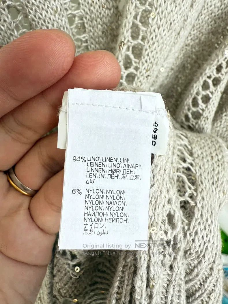 Brunello Cucinelli Brunello Cucinelli Hollow-out knitwear, off-white, exquisi Size M / US 6-8 / IT 42-44 - 4 Thumbnail