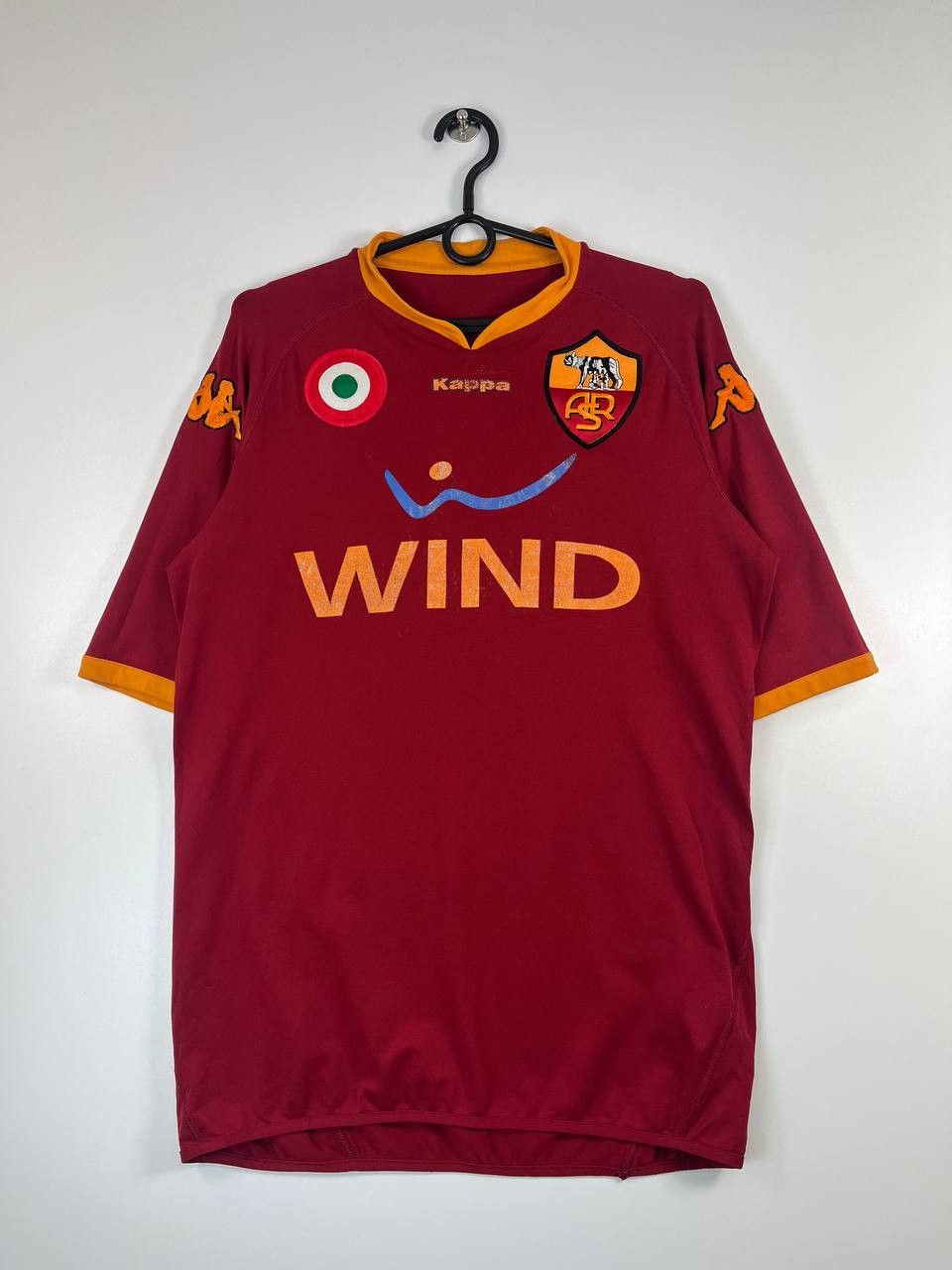 Kappa Kappa As Roma 2007 2008 Home Jersey Wind Sponsor Red Mens L Size US L / EU 52-54 / 3 - 1 Thumbnail