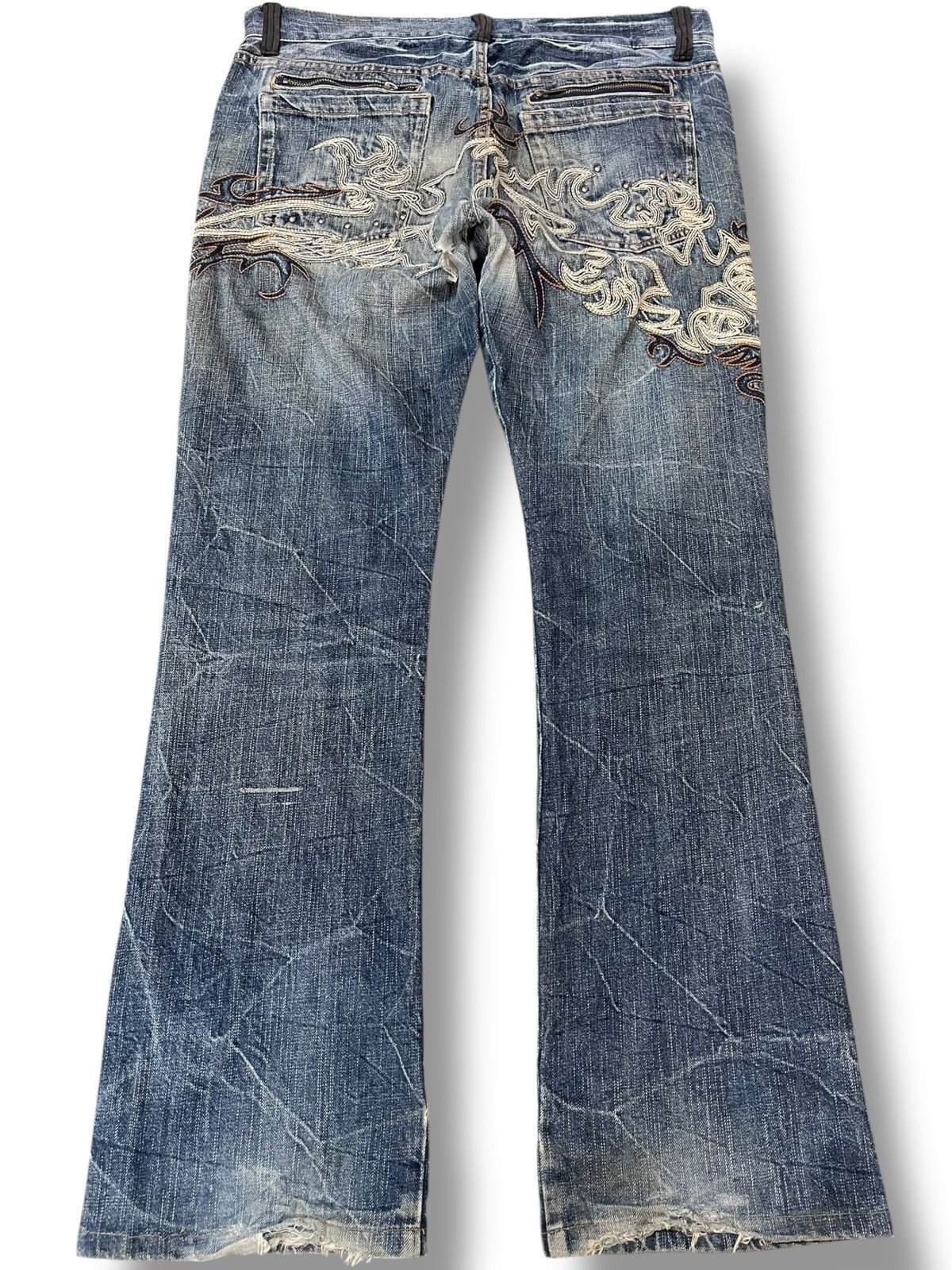 Japanese Brand Vintage Japanese Brand Embroidery Whiskers Denim Size US 34 / EU 50 - 7 Thumbnail