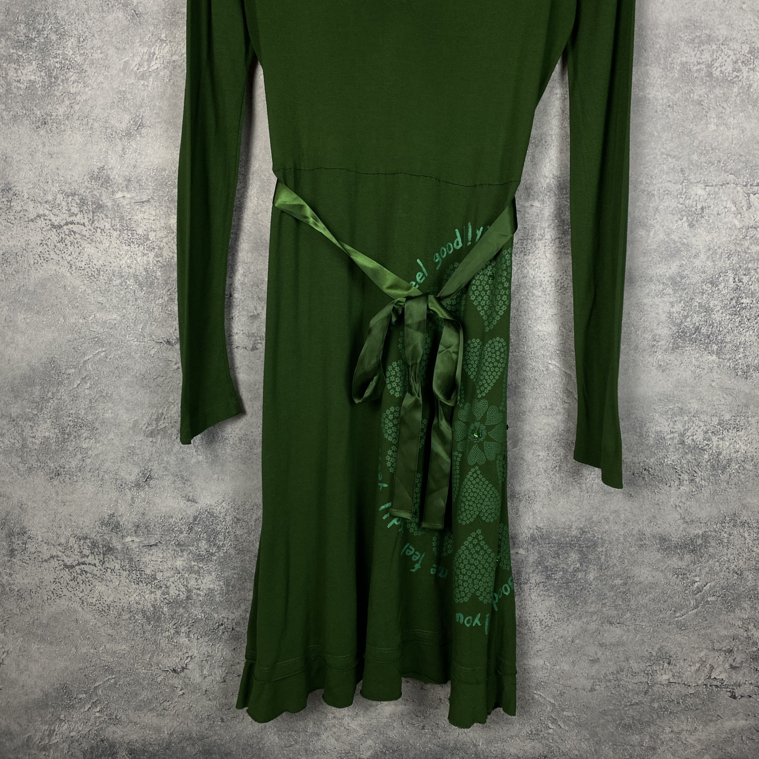 Desigual Desigual Dress Women's Size XL Green Long Sleeve Size XL / US 12-14 / IT 48-50 - 3 Thumbnail