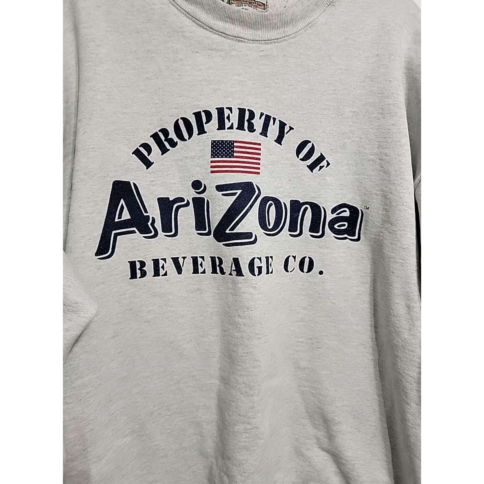 Vintage VINTAGE Ferolito, Valfaggio & Sons Arizona Beverage Co MADE USA Crewneck Sweatshirt Gray 2XL Mens Sweatshirt Size US XXL / EU 58 / 5 - 2 Thumbnail