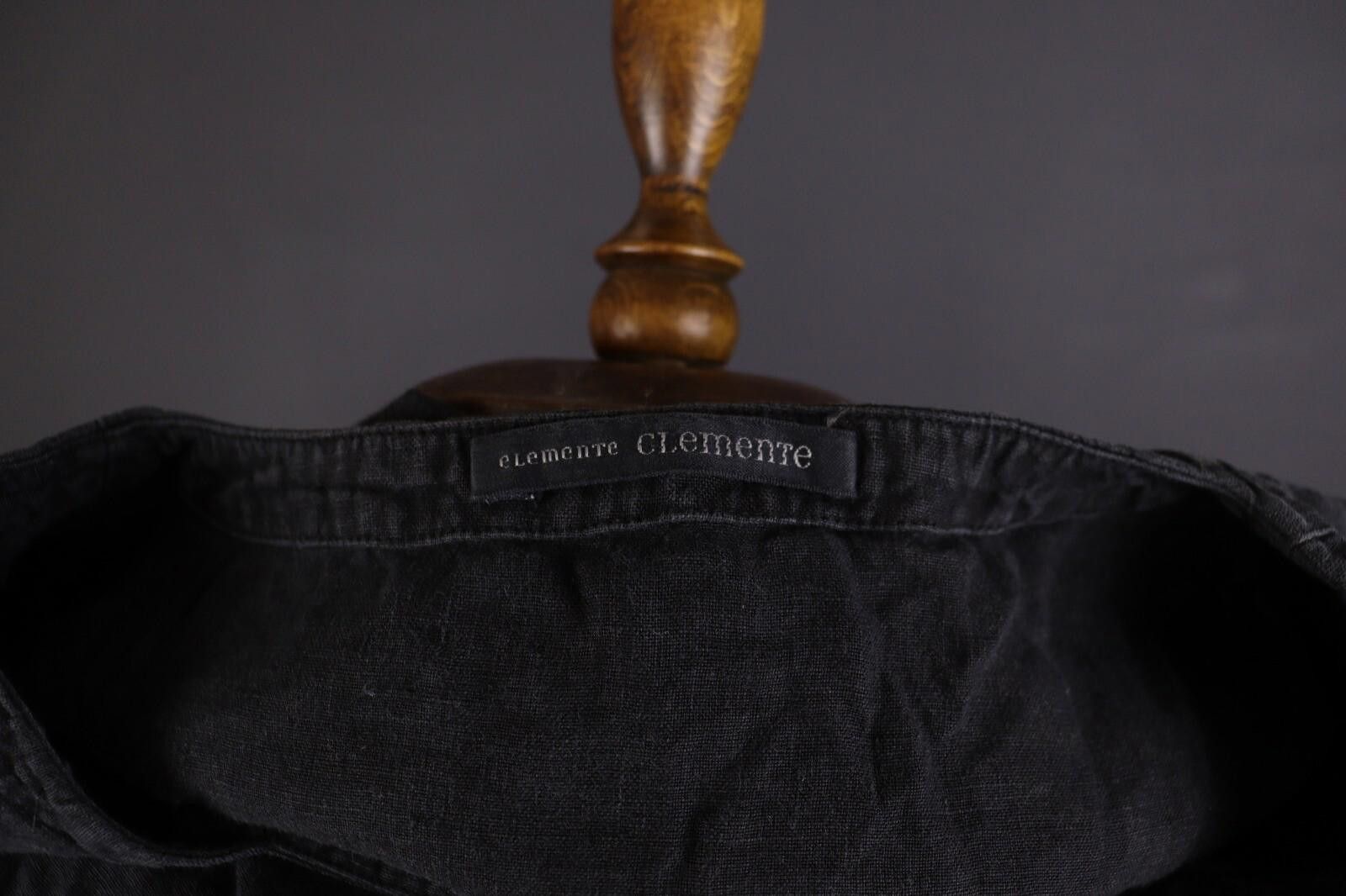 Designer Elemente Clemente Black Lagenlook Floral Linen Top Shirt 3 Size M / US 6-8 / IT 42-44 - 10 Thumbnail