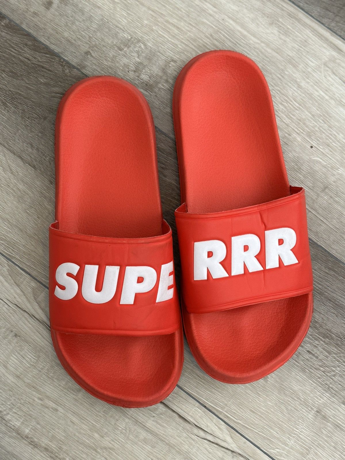image of Superrradical Red Logo Superrr Slide Clogs Sz. 9 Box, Men's