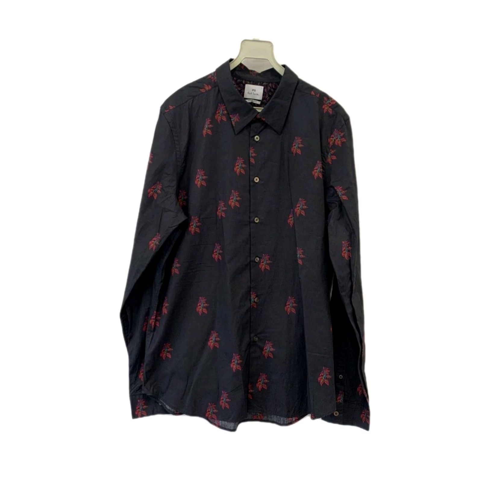 Paul Smith VINTAGE Paul Smith Men’s Tailored Fit Long Sleeve Shirt Navy Floral Rose Print L Size US L / EU 52-54 / 3 - 2 Thumbnail