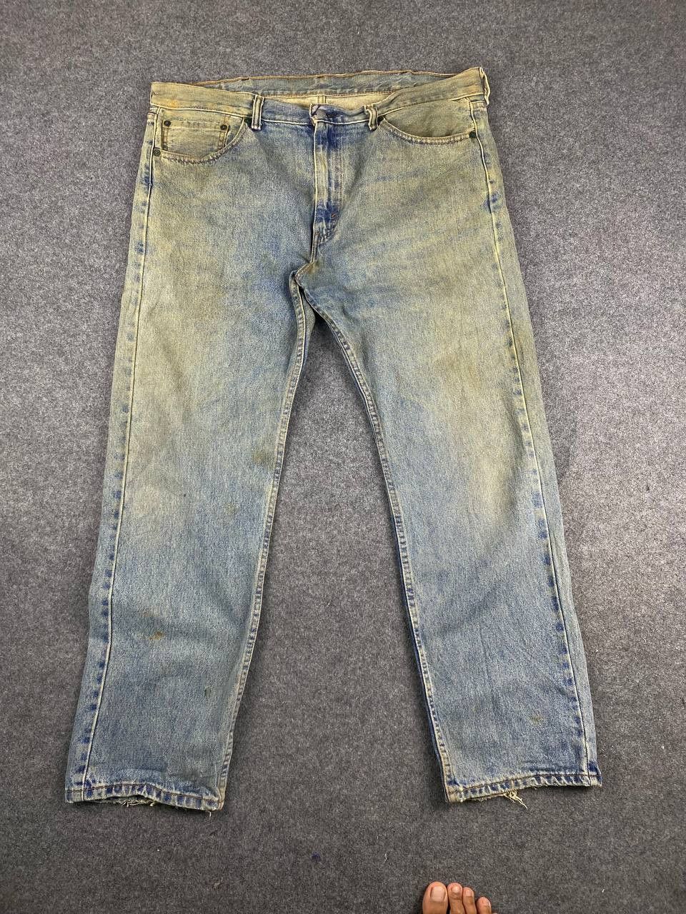 Levi's levis 505 regular fit stained denim Size US 43 - 9 Thumbnail