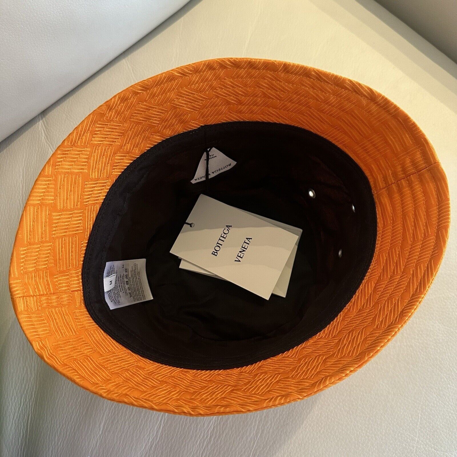 Bottega Veneta NWT BOTTEGA VENETA Bucket Hat 692795 Orange Size S Size ONE SIZE - 5 Thumbnail