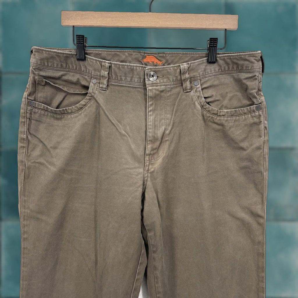 Tommy Bahama Tommy Bahama Pants Mens 35x30 Brown Pima Cotton Stretch Straight 5-Pocket Casual Size US 35 - 1 Thumbnail