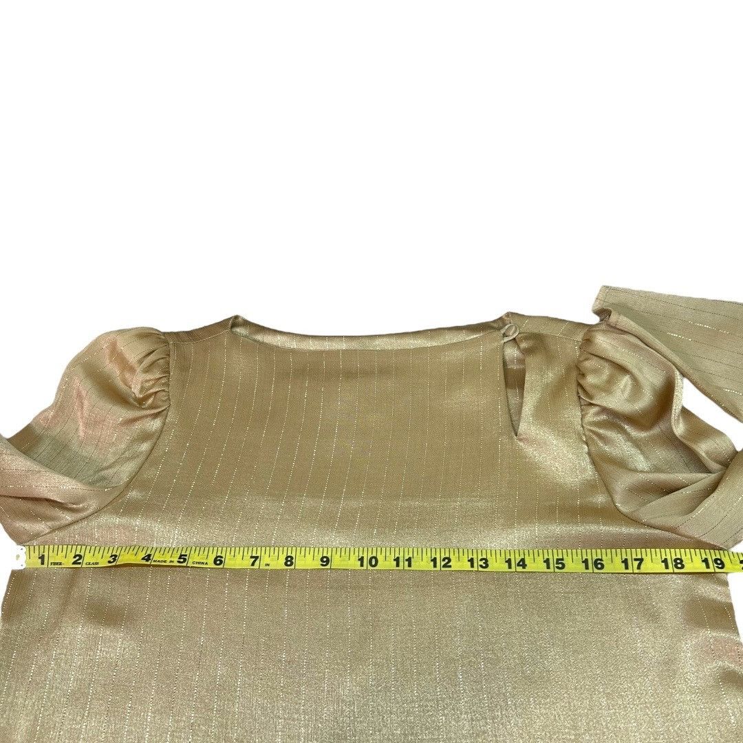 Other Vintage ILGWU Gold Metallic Long-Sleeve Dress - Size 9 Size M / US 6-8 / IT 42-44 - 11 Thumbnail