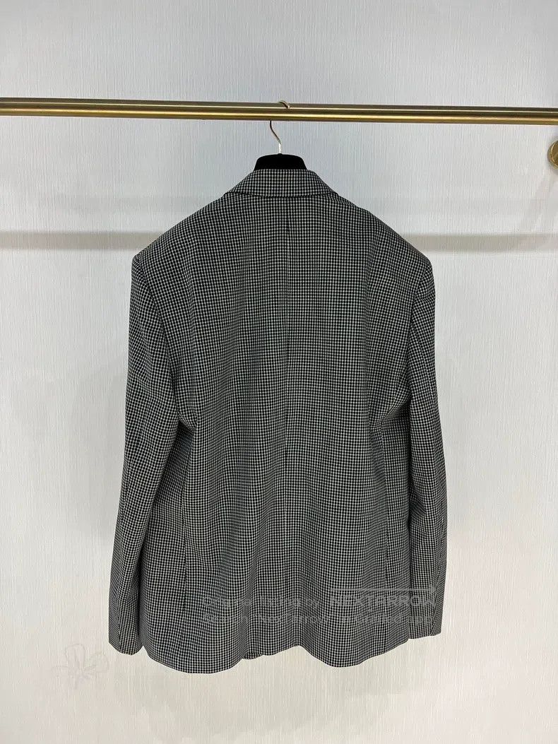 Balenciaga Balenciaga Houndstooth Letter Logo Blazer Jacket Size XXS / US 00 / IT 34 - 2 Thumbnail