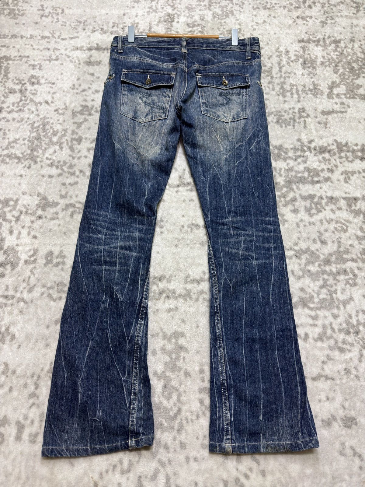 Hysteric Glamour Semantic Design Flare Y2K Punk Distressed Denim Studded Size US 32 / EU 48 - 2 Thumbnail