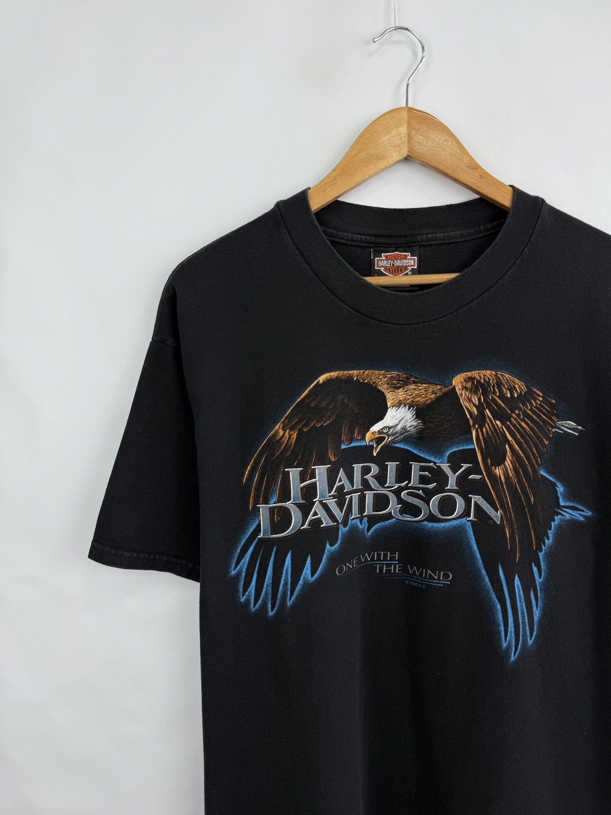 Harley Davidson 🇺🇸 Vintage 1996 Harley Davidson One With The Wind T-Shirt 3d Size US L / EU 52-54 / 3 - 3 Thumbnail