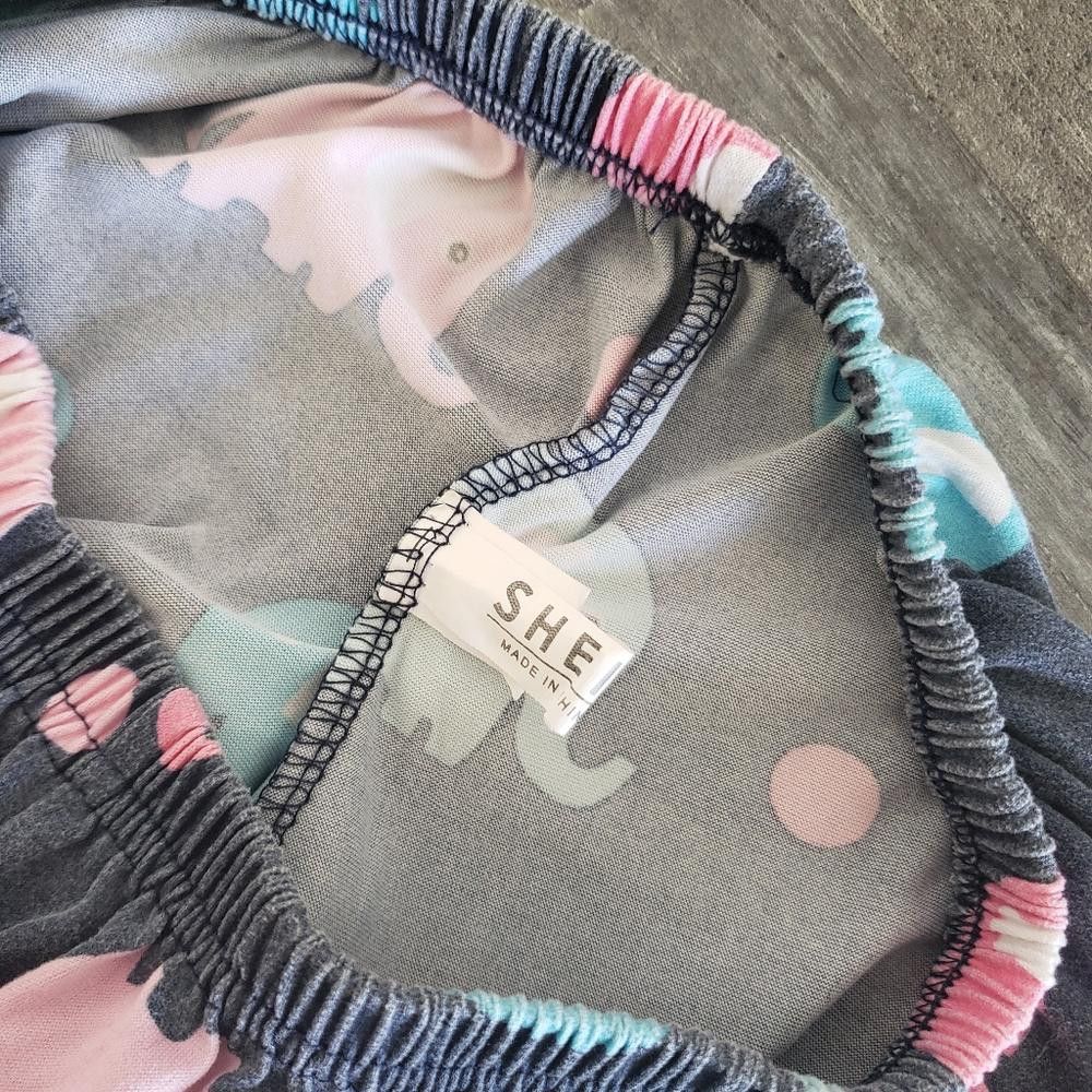 Shein Multicolored Elephant SHEIN Thin Lounge Sweats Size 26" / US 2 / IT 38 - 3 Thumbnail