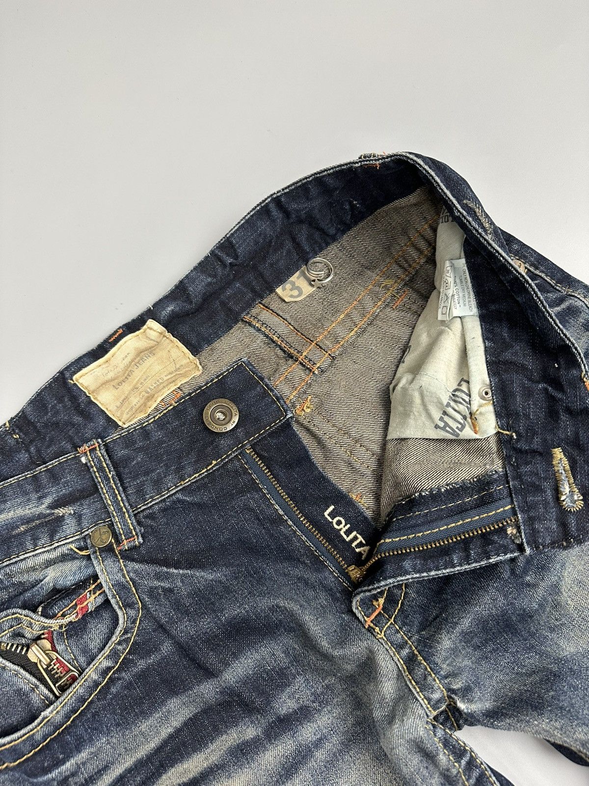 Japanese Brand Distressed Yoshitomo Nara X Lolita Flare Lightning Jeans Size US 34 / EU 50 - 7 Thumbnail