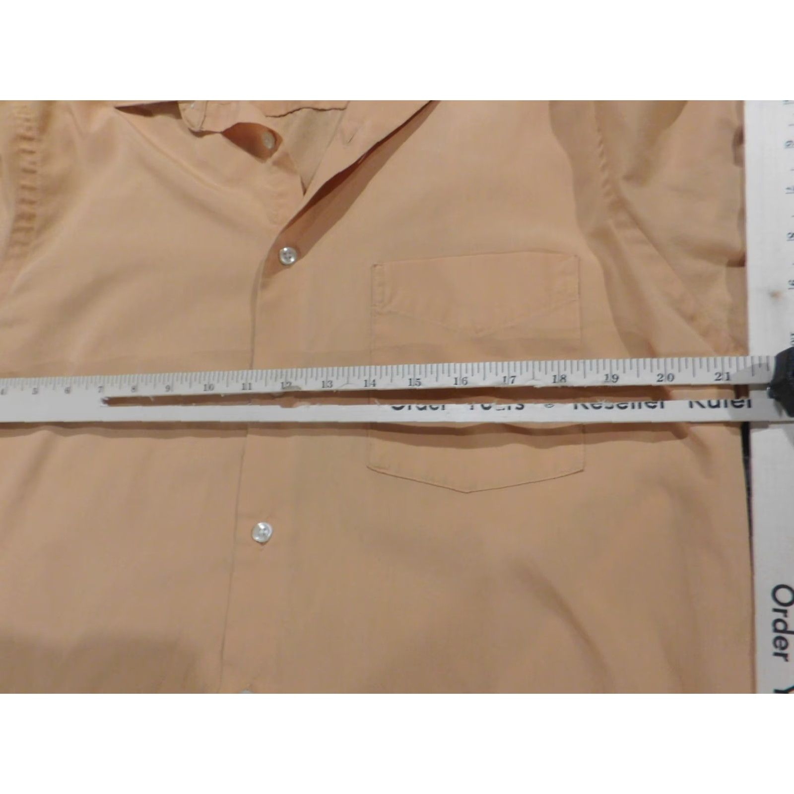 Geoffrey Beene Geofrey Beene Mens Shirt 15.5 peach button down wrinkle free Set? Size US L / EU 52-54 / 3 - 6 Thumbnail