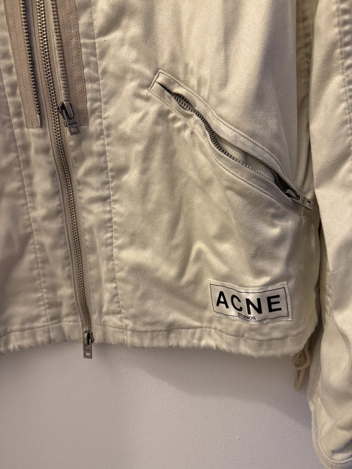 Acne Studios Acne Studios Men's Ondrey Faux Suede Jacket in Beige Size US S / EU 44-46 / 1 - 5 Thumbnail