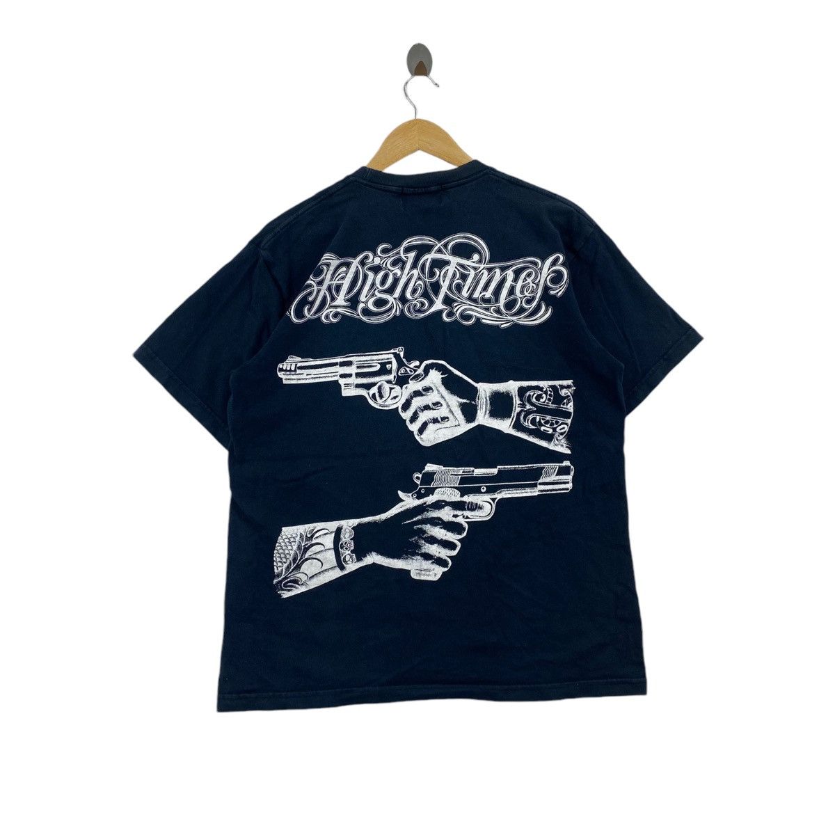 Japanese Brand Vintage HIGH TIMES PARASITE Japanese Brand Logo Print Black Size US L / EU 52-54 / 3 - 1 Thumbnail