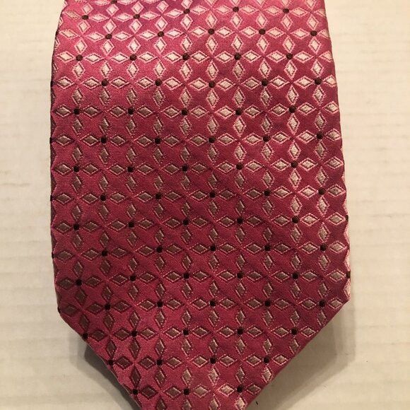 XMI Platinum XMI men's new pink silk tie 3 3/4" X 59 1/2" Size ONE SIZE - 1 Thumbnail