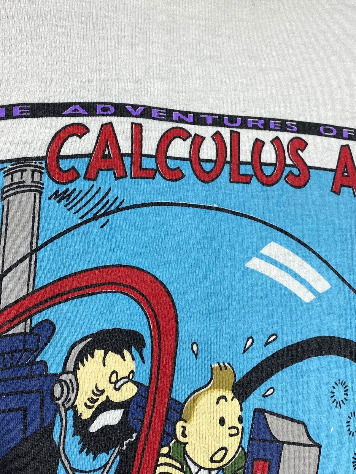 Cartoon Network 🔥 90s TINTIN CALCULUS AFFAIR TEE AIRLIFT ACTION RETRO COMIC Size US L / EU 52-54 / 3 - 4 Thumbnail