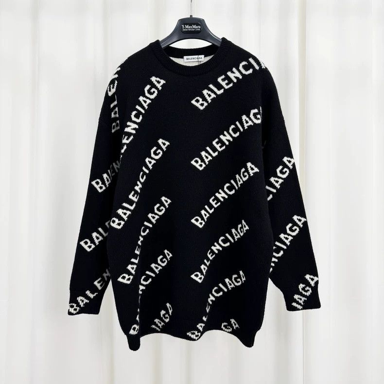 Balenciaga Balenciaga Black and white bullet screen full of knitted s Size US S / EU 44-46 / 1 - 1 Thumbnail