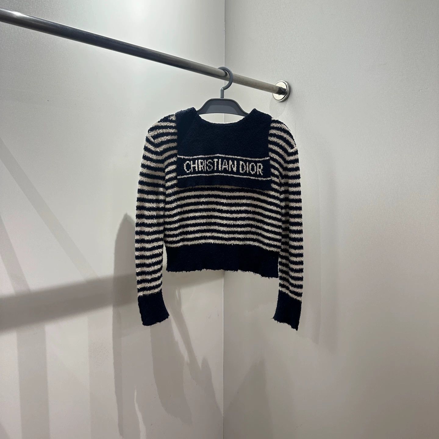 Christian Dior Monsieur Christian Dior 24FW Women's Navy Stripe Knit Sweater 36 Size XS / US 0-2 / IT 36-38 - 1 Thumbnail