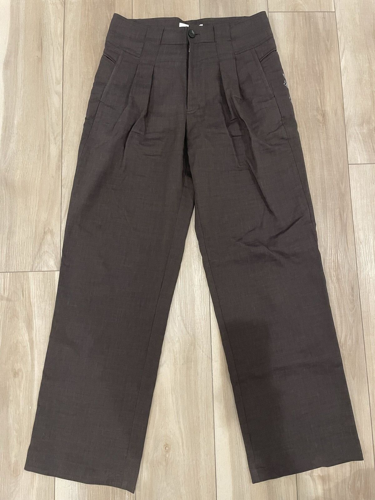 image of Kiko Kostadinov Brown Rune Trousers, Men's (Size 30)