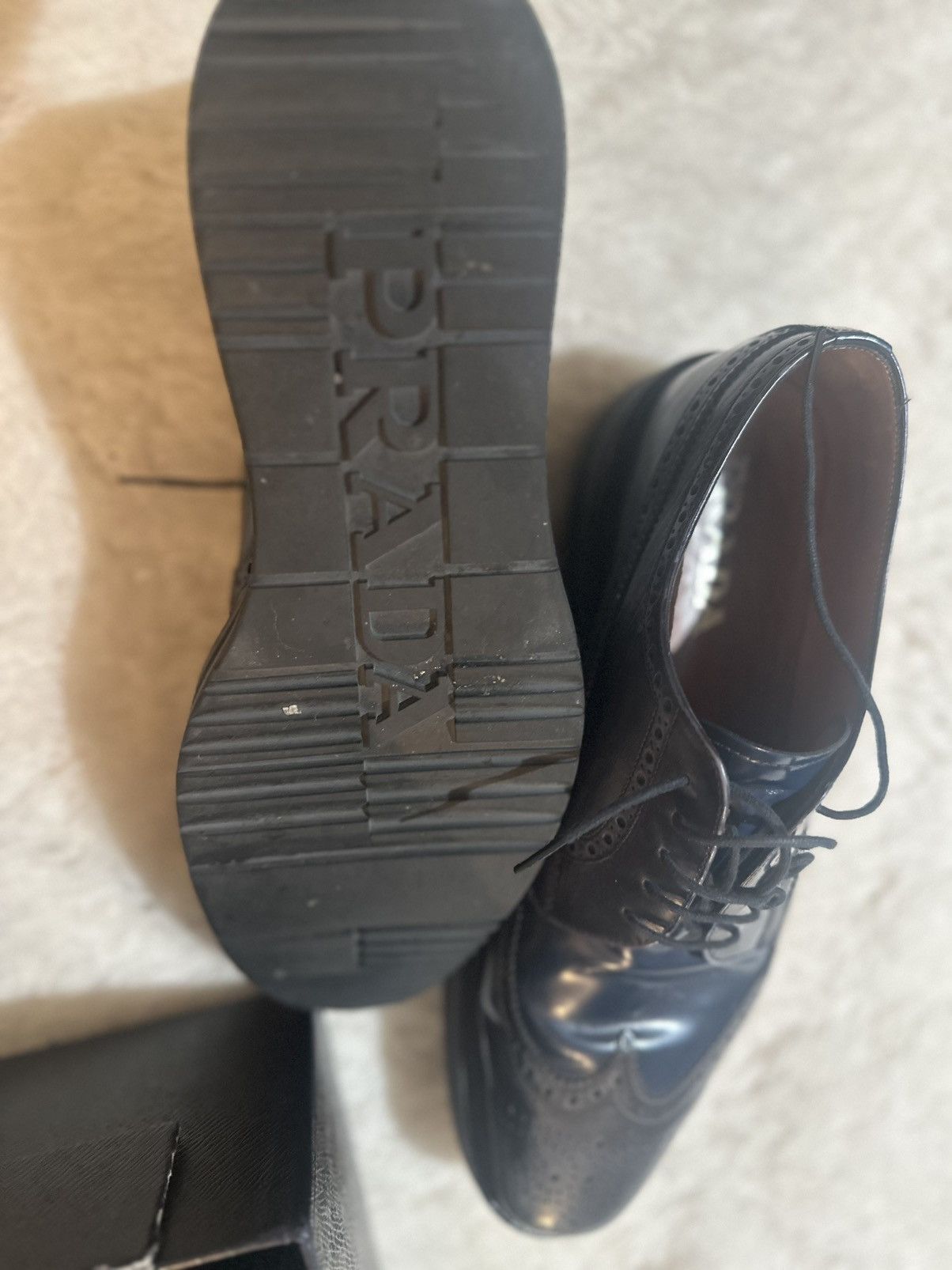 Prada Navy/ Grey Prada Size US 10.5 / EU 43-44 - 4 Thumbnail