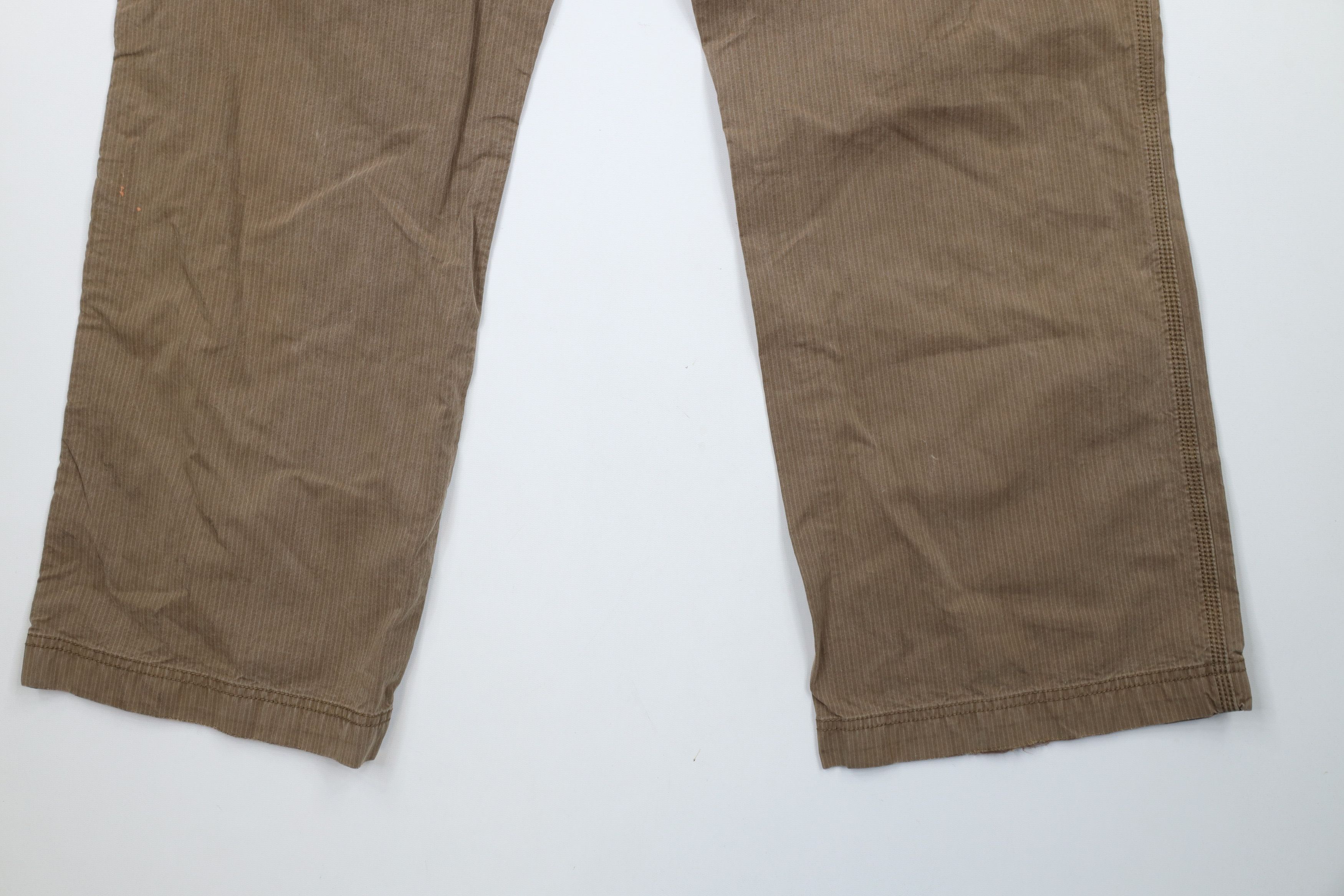 Gap × Vintage Vintage Gap Pinstriped Wide Leg Bootcut Chino Pants Brown Size US 38 / EU 54 - 13 Thumbnail