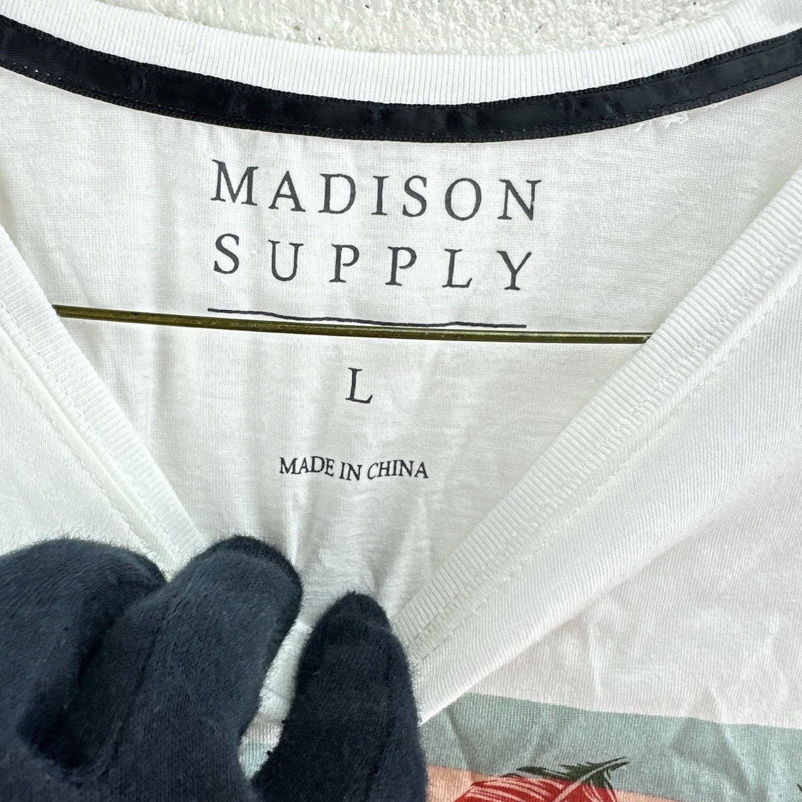 Madison Supply Madison Supply White T Shirt, Paradise Embroidery, Print, L Size US L / EU 52-54 / 3 - 8 Thumbnail