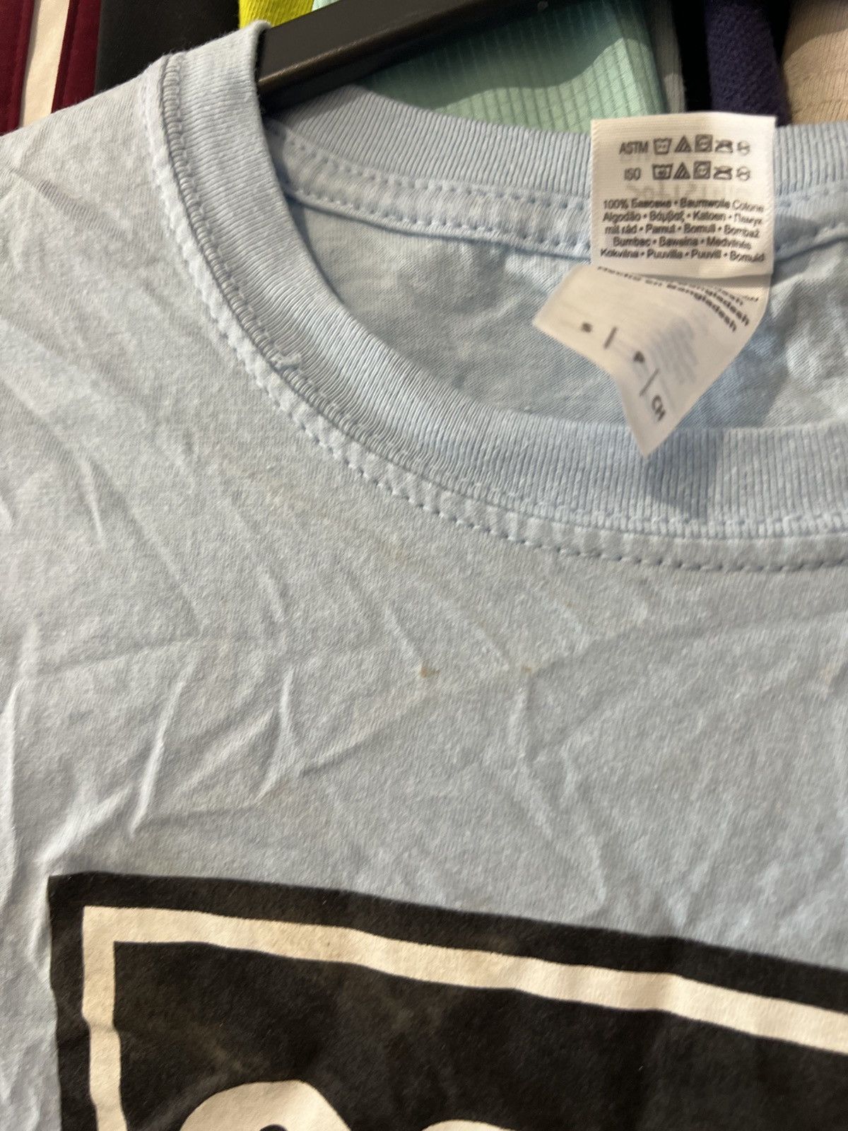 Band Tees VINTAGE OASIS DEFINITELY MAYBE BLUE AOP BOX LOGO T SHIRT Size US S / EU 44-46 / 1 - 9 Thumbnail